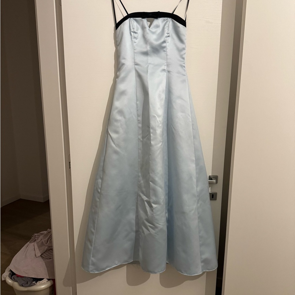 Light blue prom gown